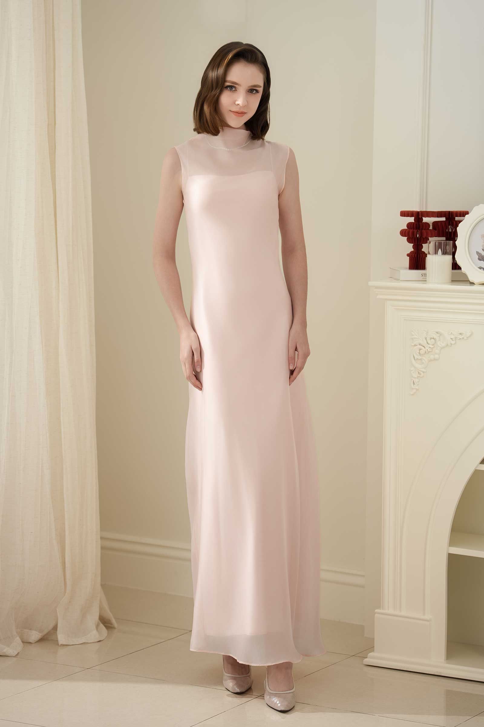 Calystria Silk Organza Dress (Rose)