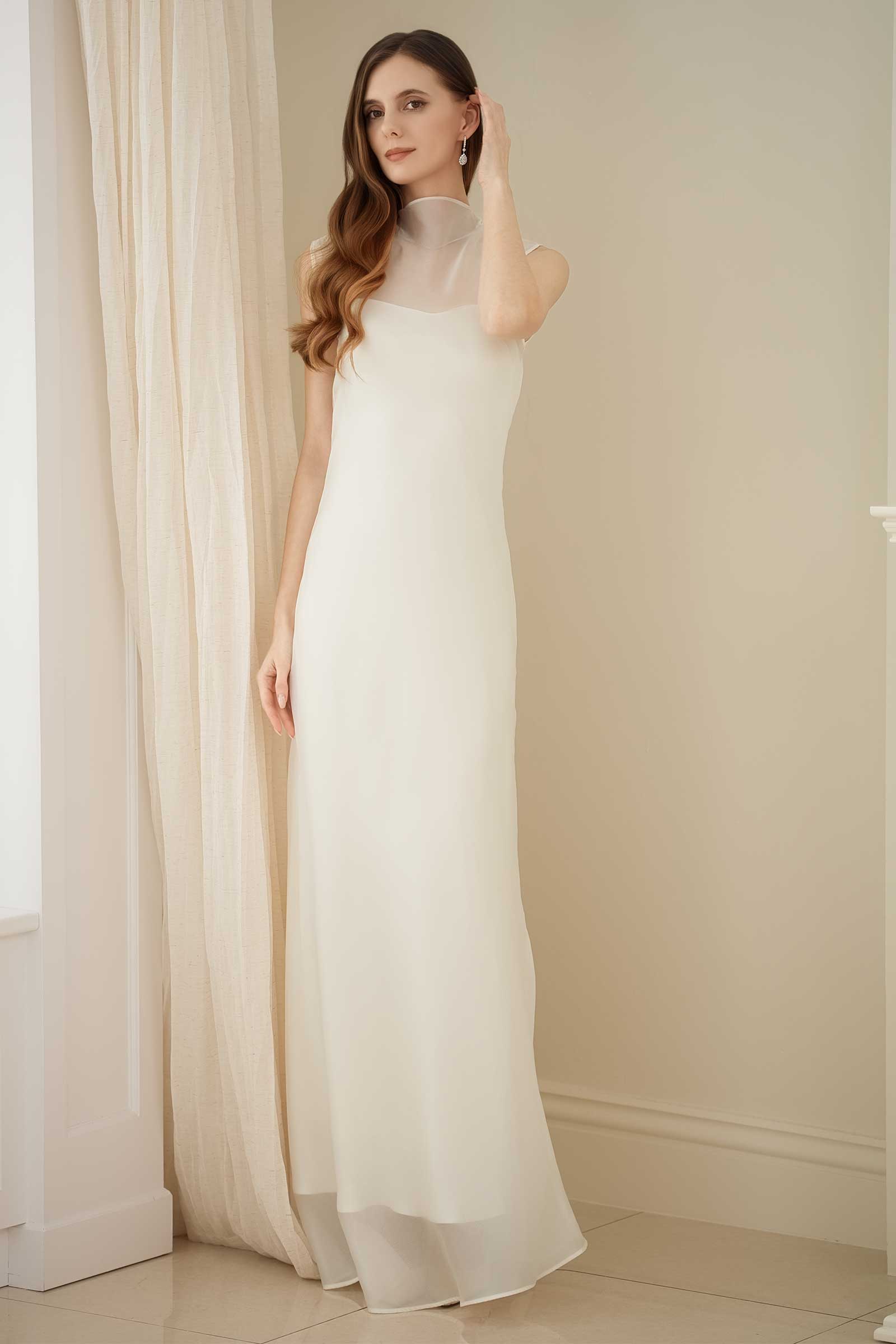 Calystria Silk Organza Dress (Cream)