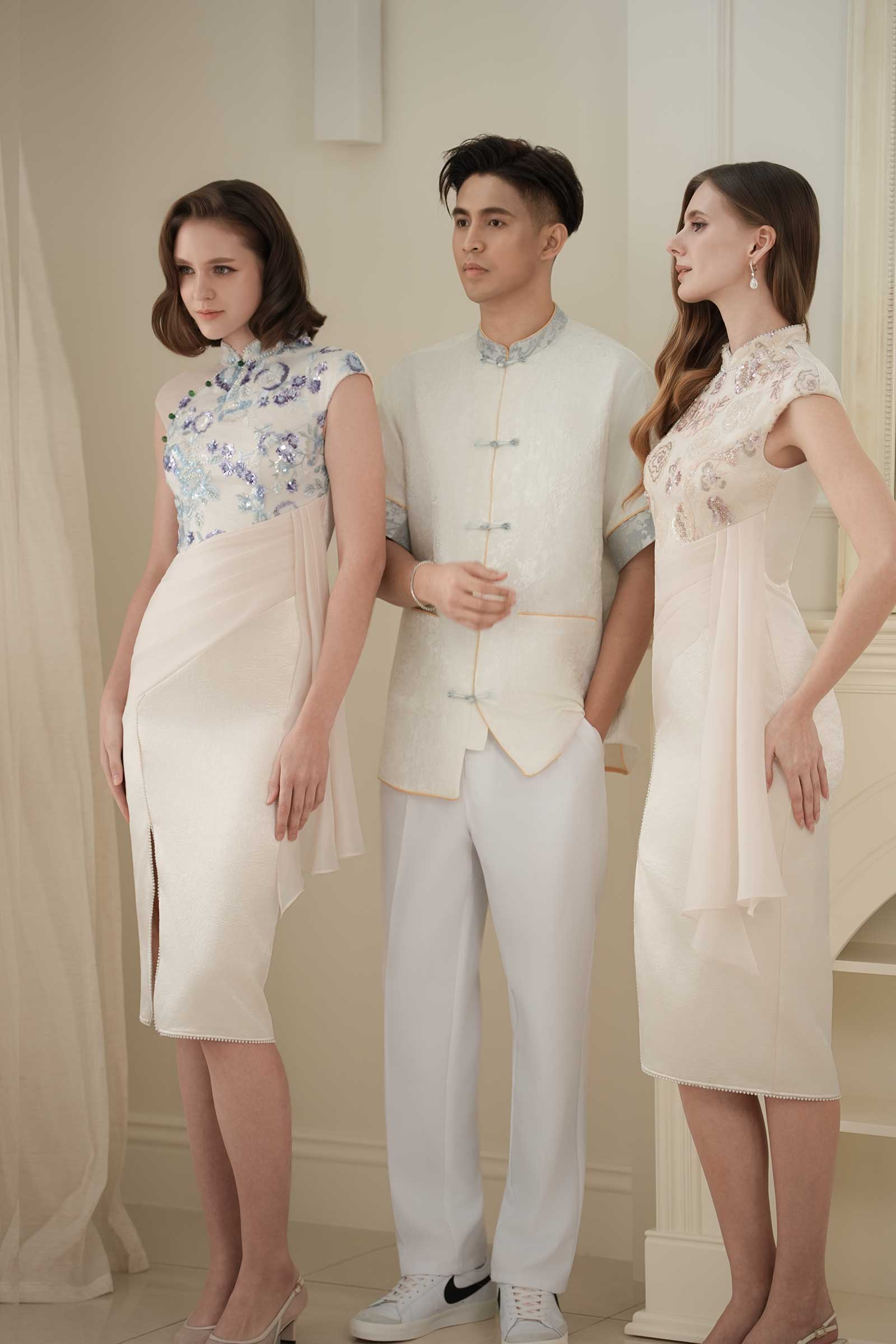 Zhu En Qipao (Blush Sequins)