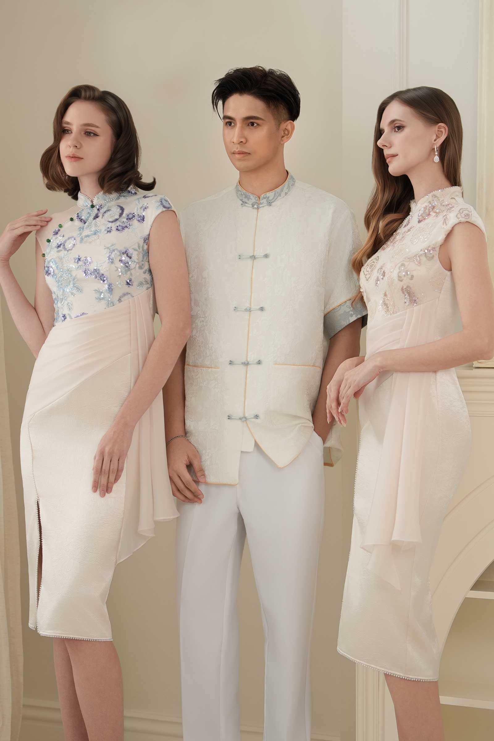 Zhu En Qipao (Blush Sequins)