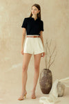 Detta Belted Romper (Black)