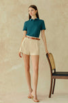 Detta Belted Romper (Teal)