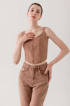 Davoil Denim Top (Brown Washed)