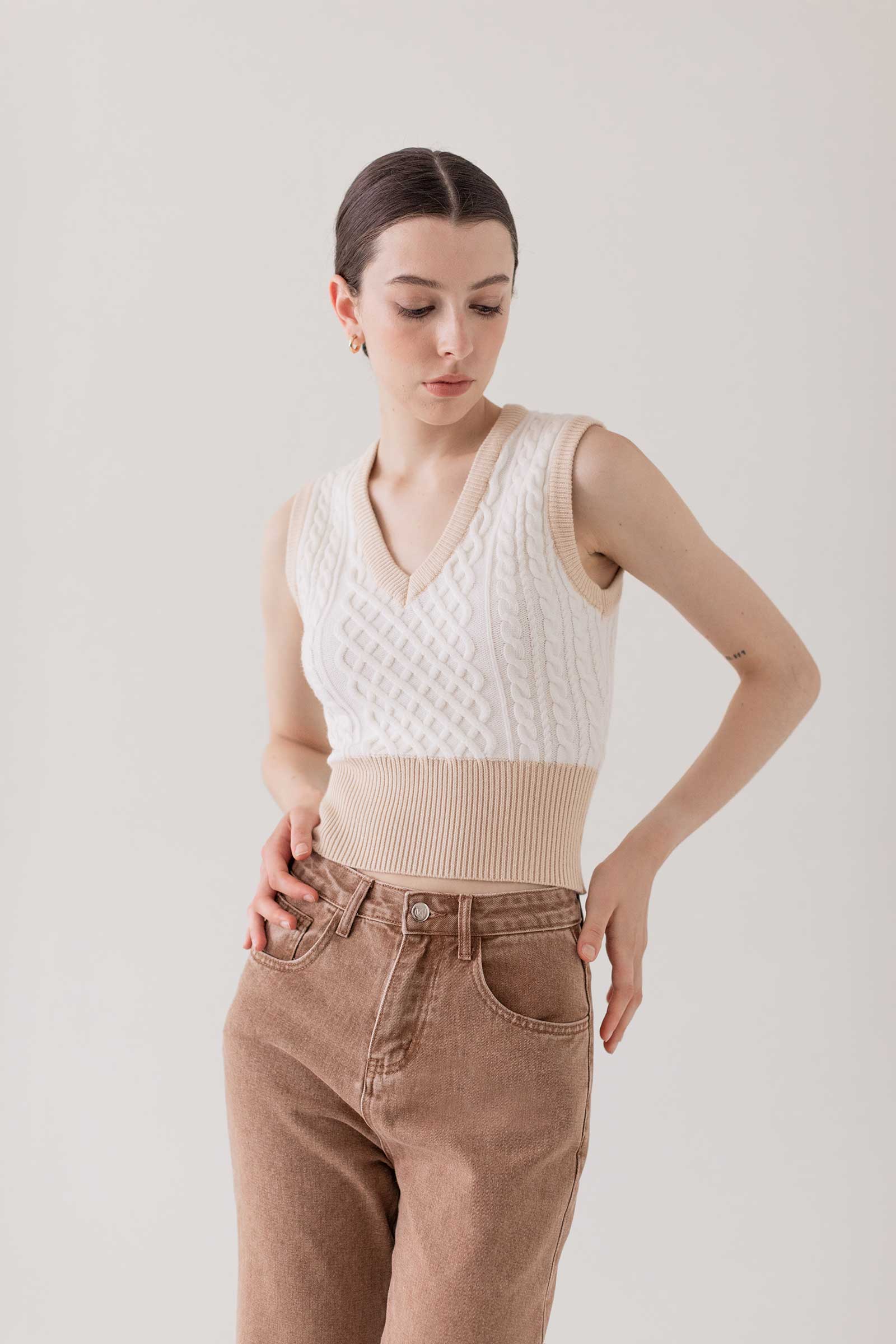 Dasreal Knit Top (White)