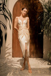 Deraphea Padded Dress (Champagne)