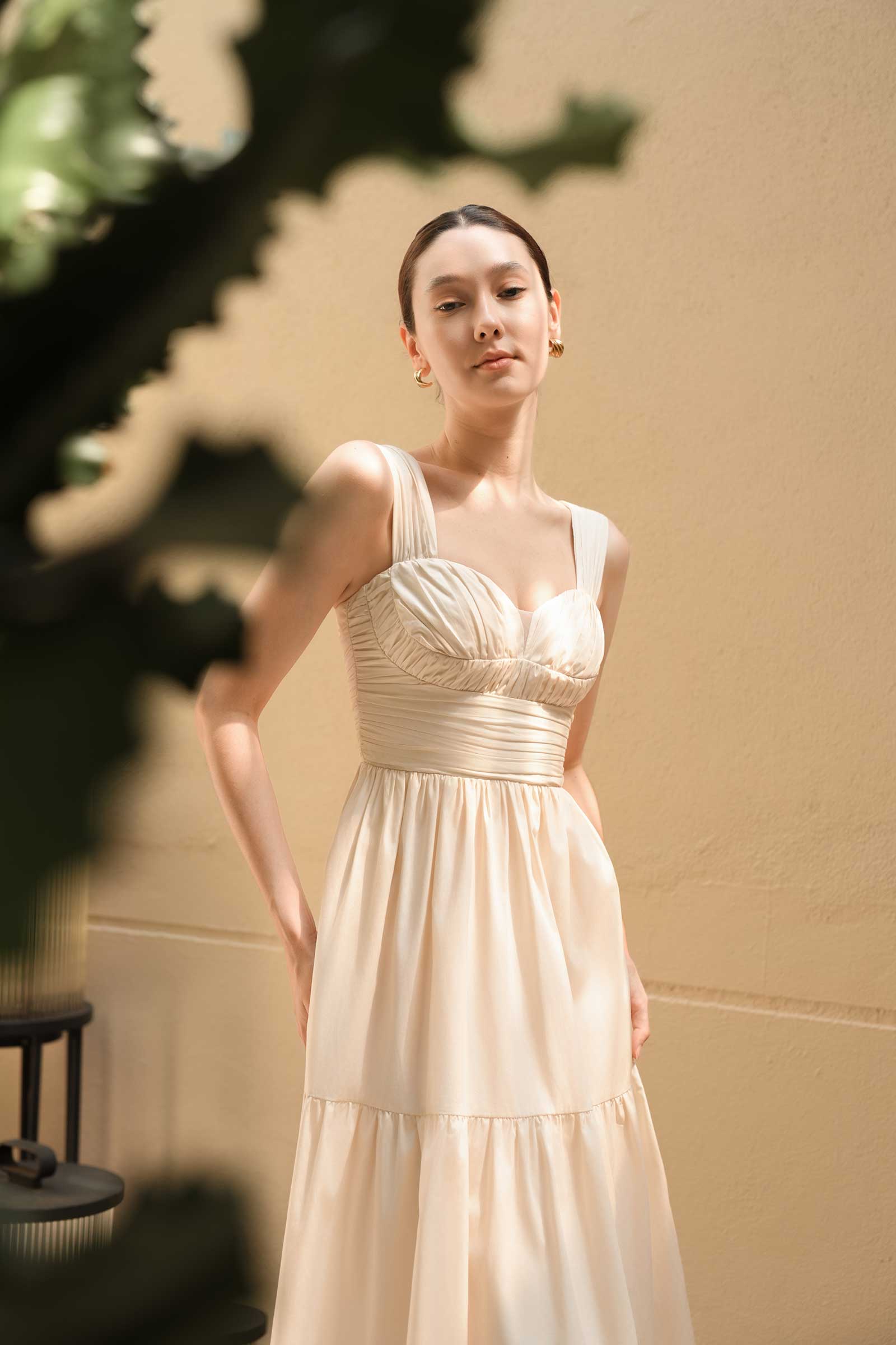 dudu cream dress DUDU CREAM | DRESS SIZE 80 PURPLE RUFFLE LINED WITH HAIR BOW