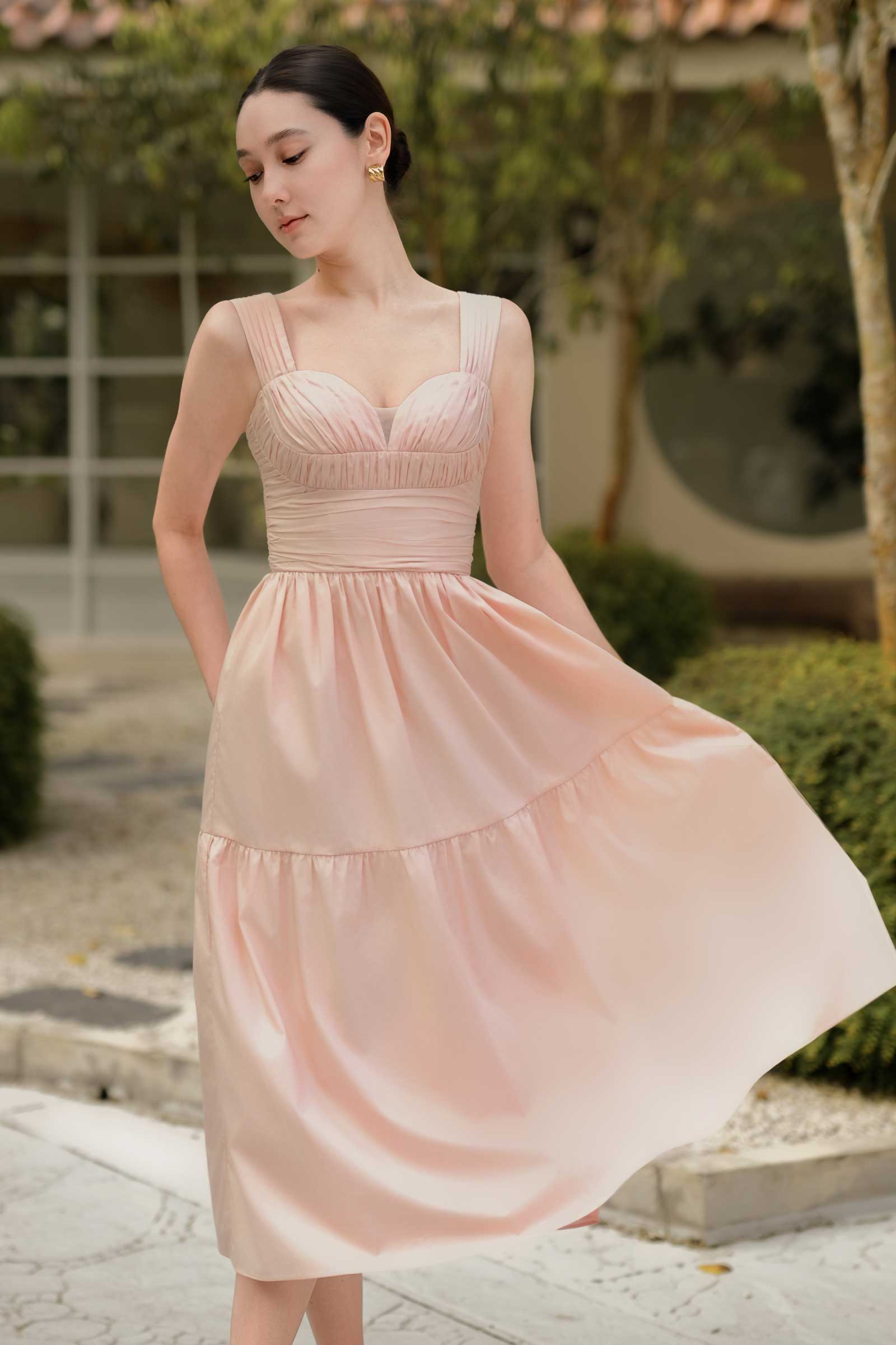 Damiecaq Padded Sundress (Pink)