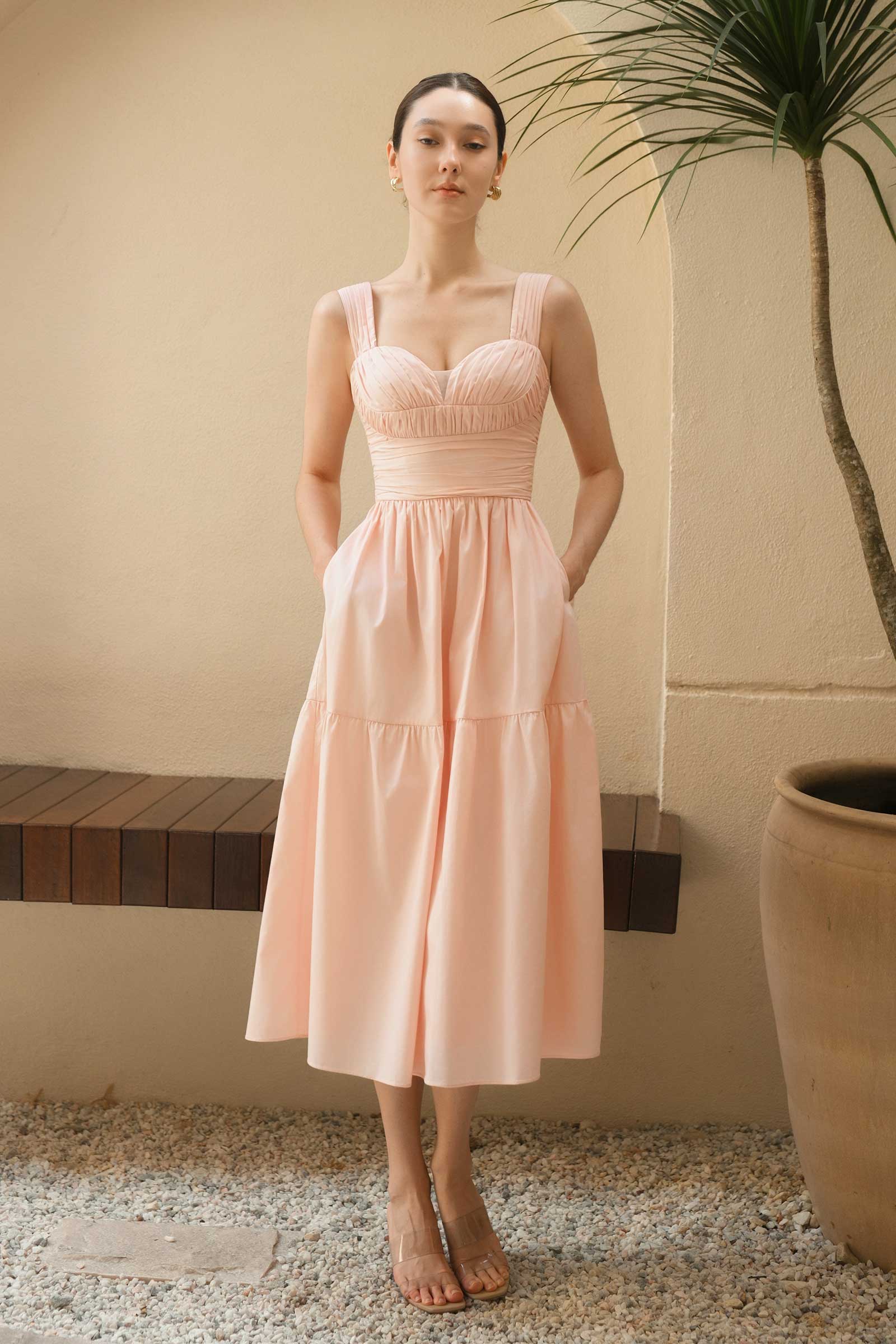 Damiecaq Padded Sundress (Pink)