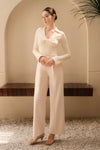 Poise Wide-Leg Trousers (Ivory)