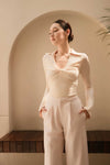 Poise Wide-Leg Trousers (Ivory)