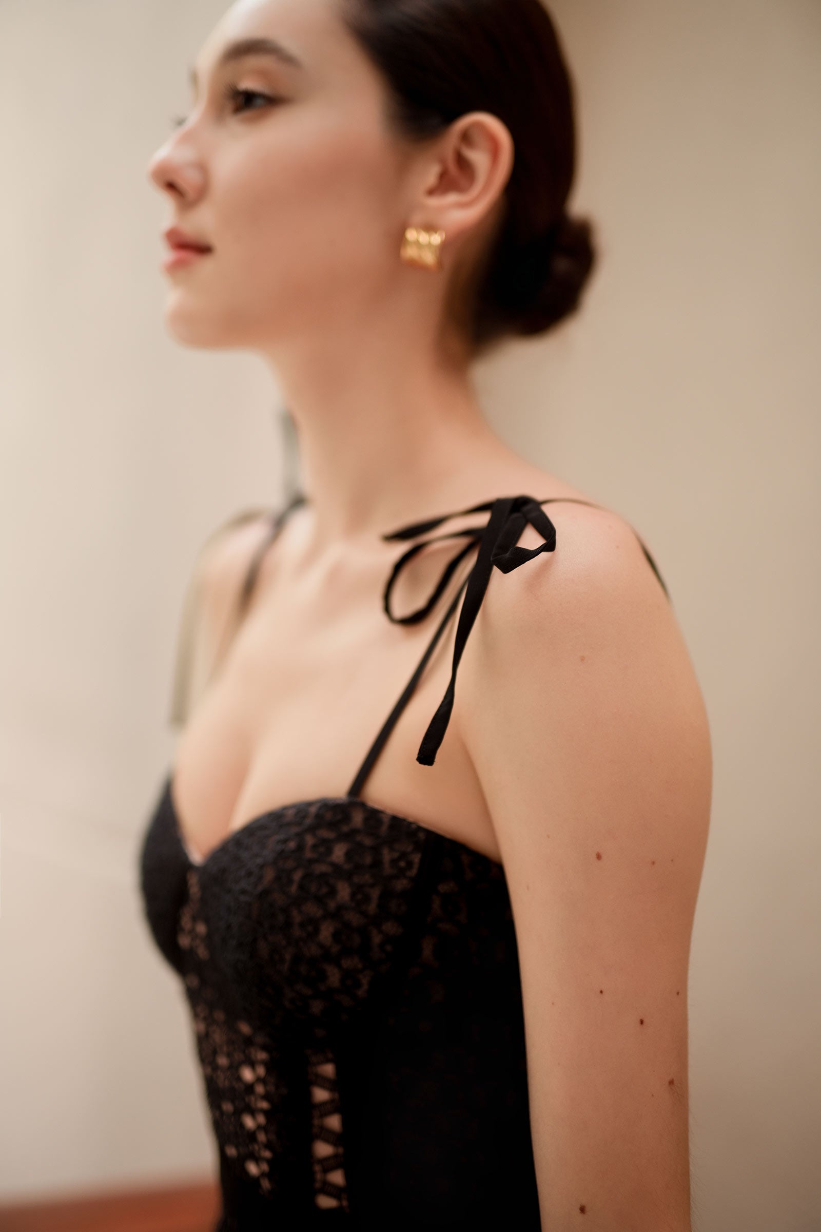 Dianelle Padded Dress (Black)