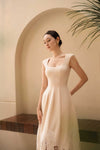 Delarose Padded Dress (Ivory)