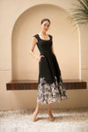 Delarose Padded Dress (Black)