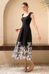 Delarose Padded Dress (Black)