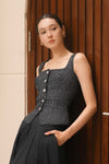 Duvere Tweed Top (Black)