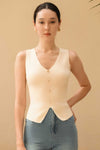 Dolix Knit Vest Top (Cream)