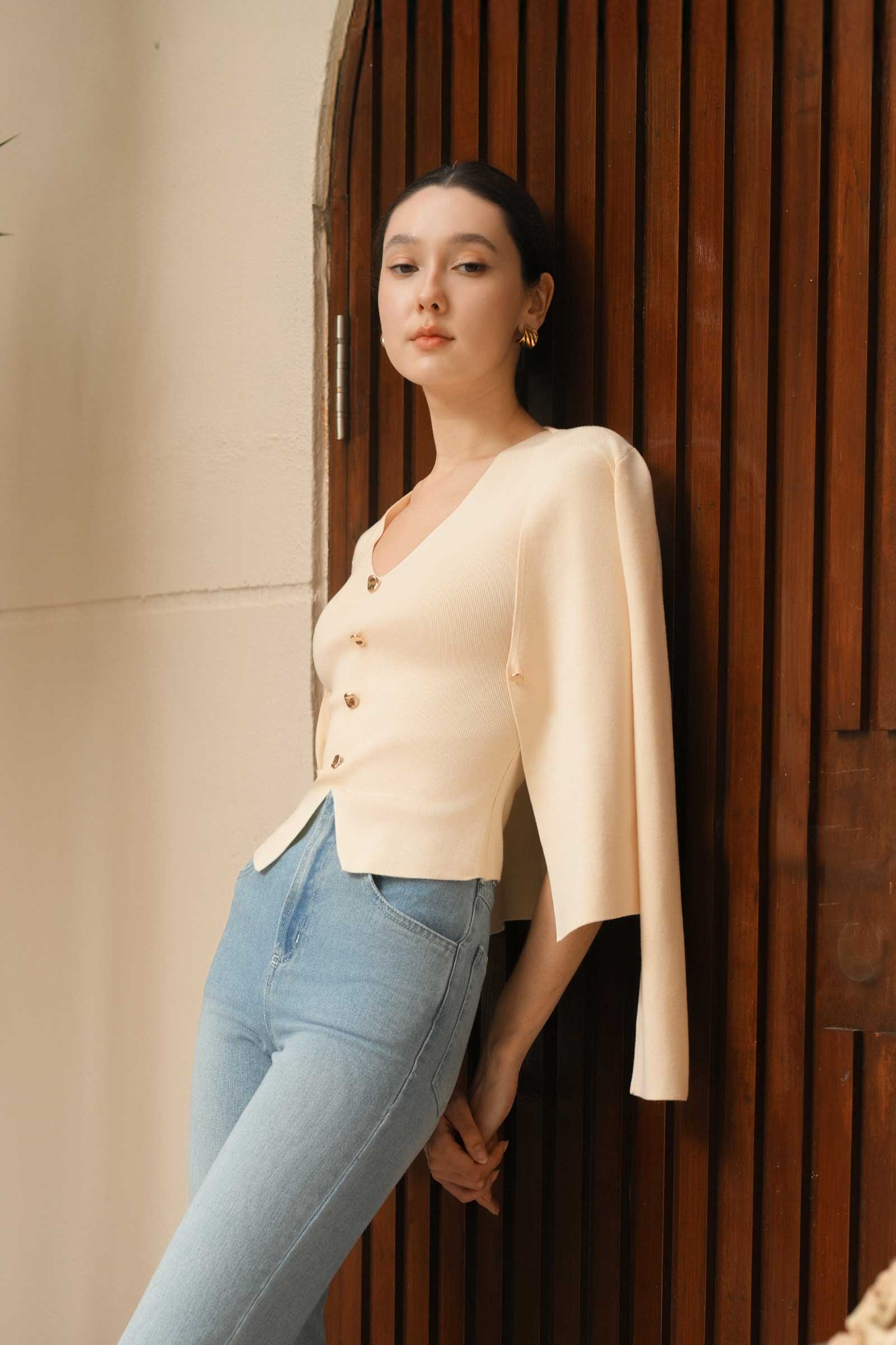 Dolix Knit Vest Top (Cream)