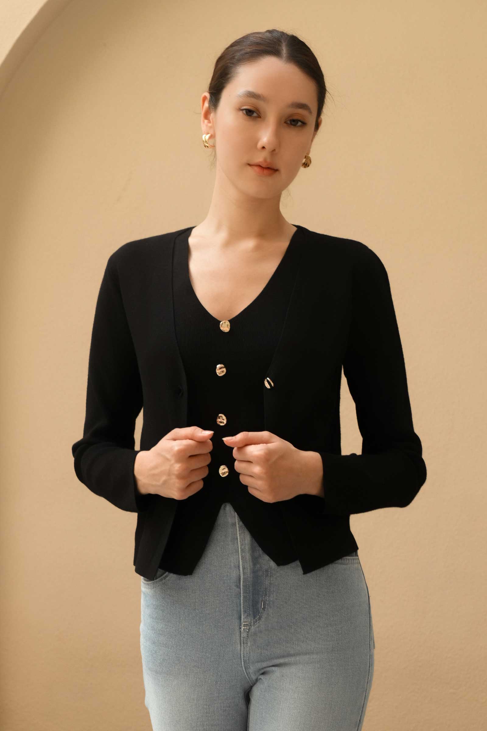 Dolix Knit Vest Top (Black)