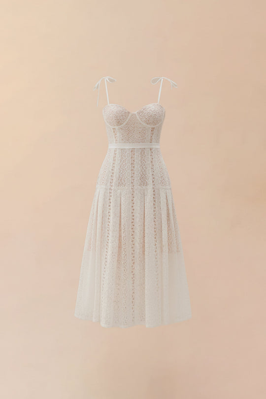 Dianelle Padded Dress (White)