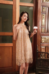Soleine Bloom Qipao (Champagne Gold)