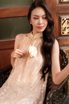 Soleine Bloom Qipao (Champagne Gold)