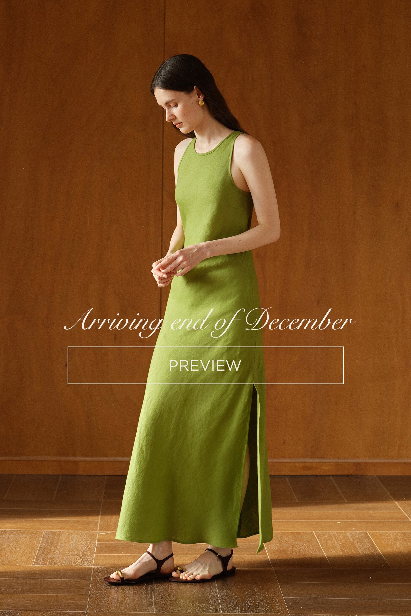 Yarra Linen Dress (Bergamot) PREORDER