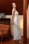 Lumière Pearl Sequin Dress (White)