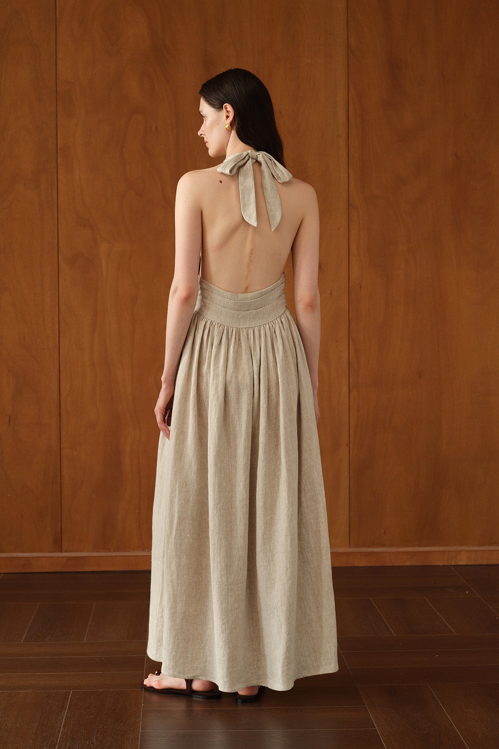 Penelope Dress (Natural Linen)