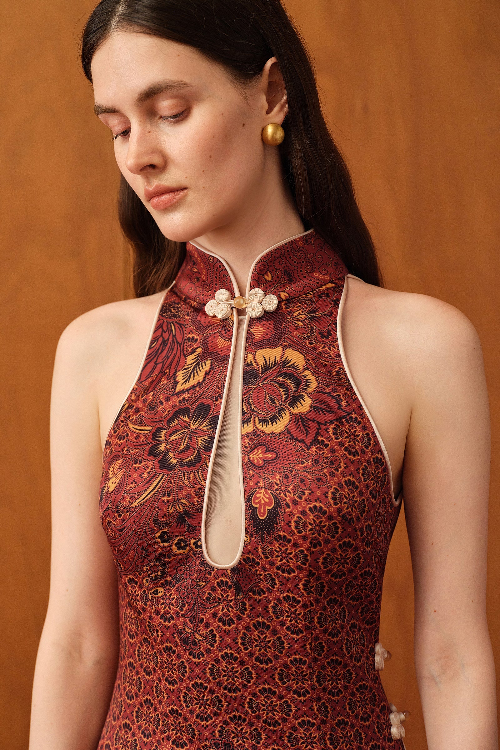 Maya Qipao (Russet)