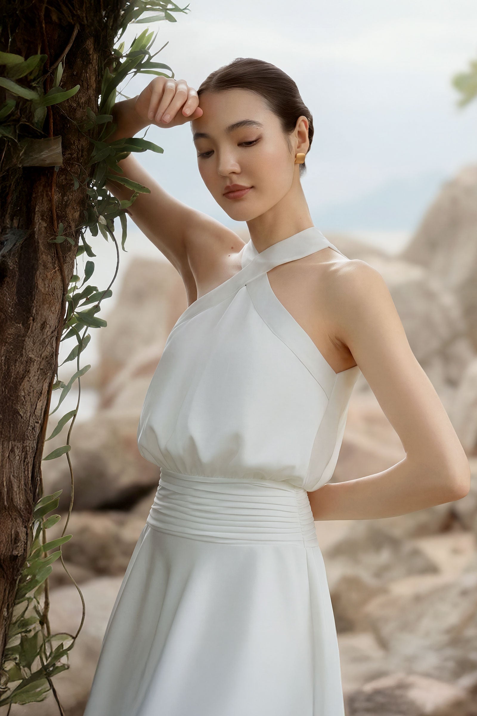 Soléne Romper Dress (White)