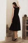 Douxe Scallop Hem Dress (Black)