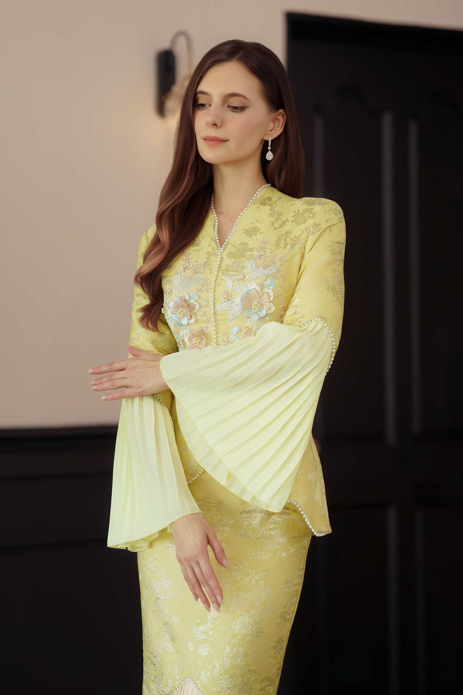 Rosabella Kebaya Top (Sunlit Butter)