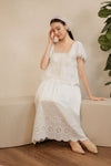 Solène Broderie Skirt (White)