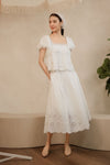 Solène Broderie Skirt (White)