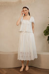 Solène Broderie Skirt (White)
