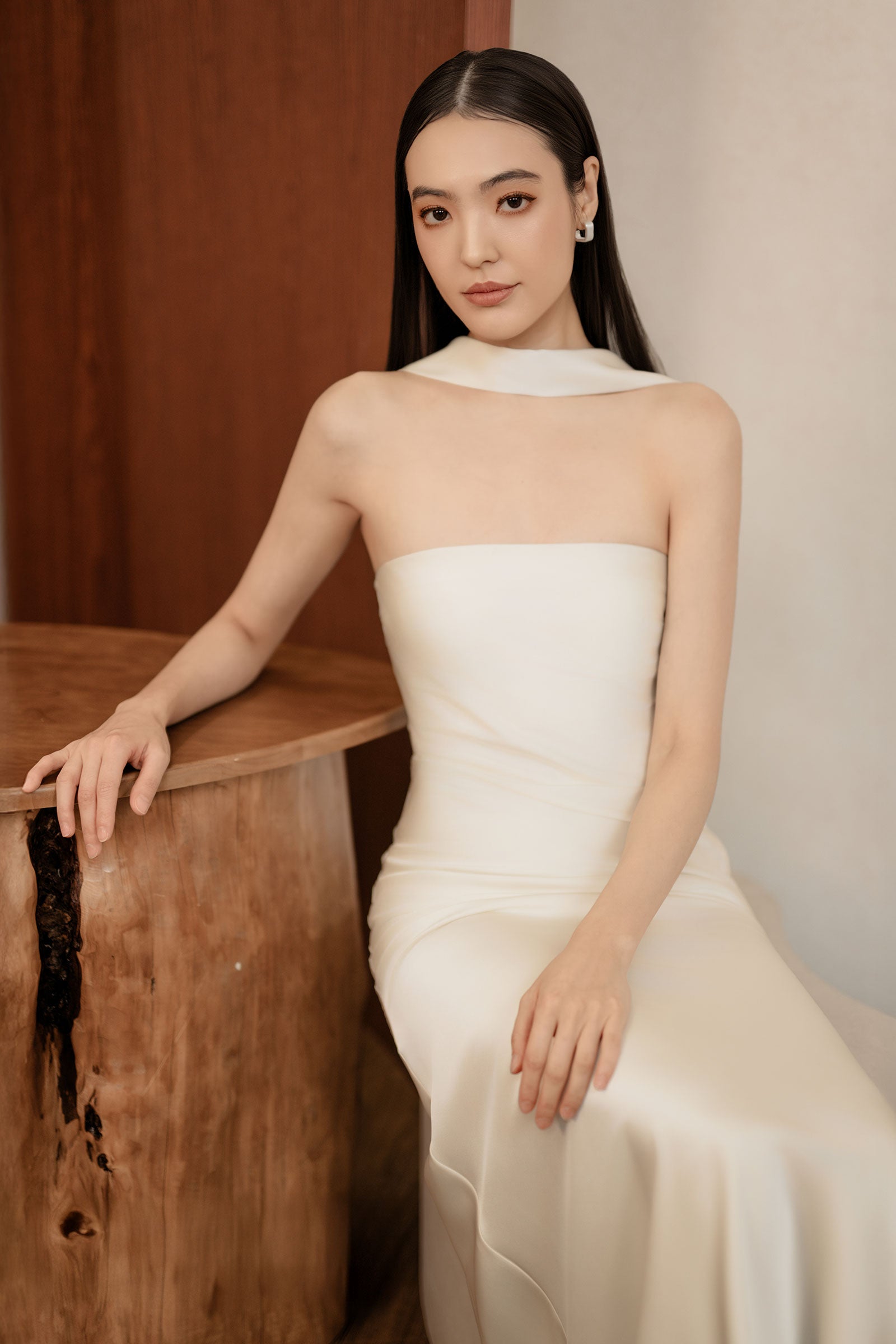 Etoile Scarf Dress (Pearl)