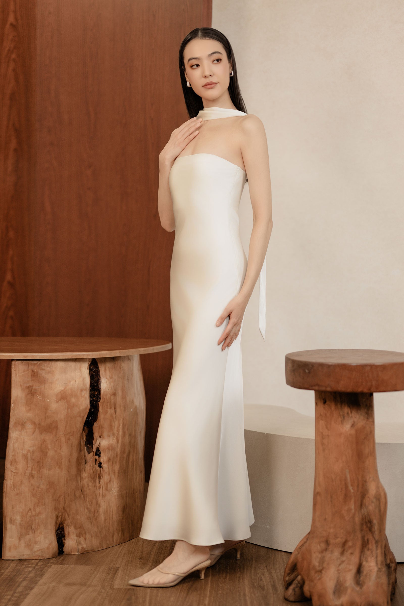 Etoile Scarf Dress (Pearl)