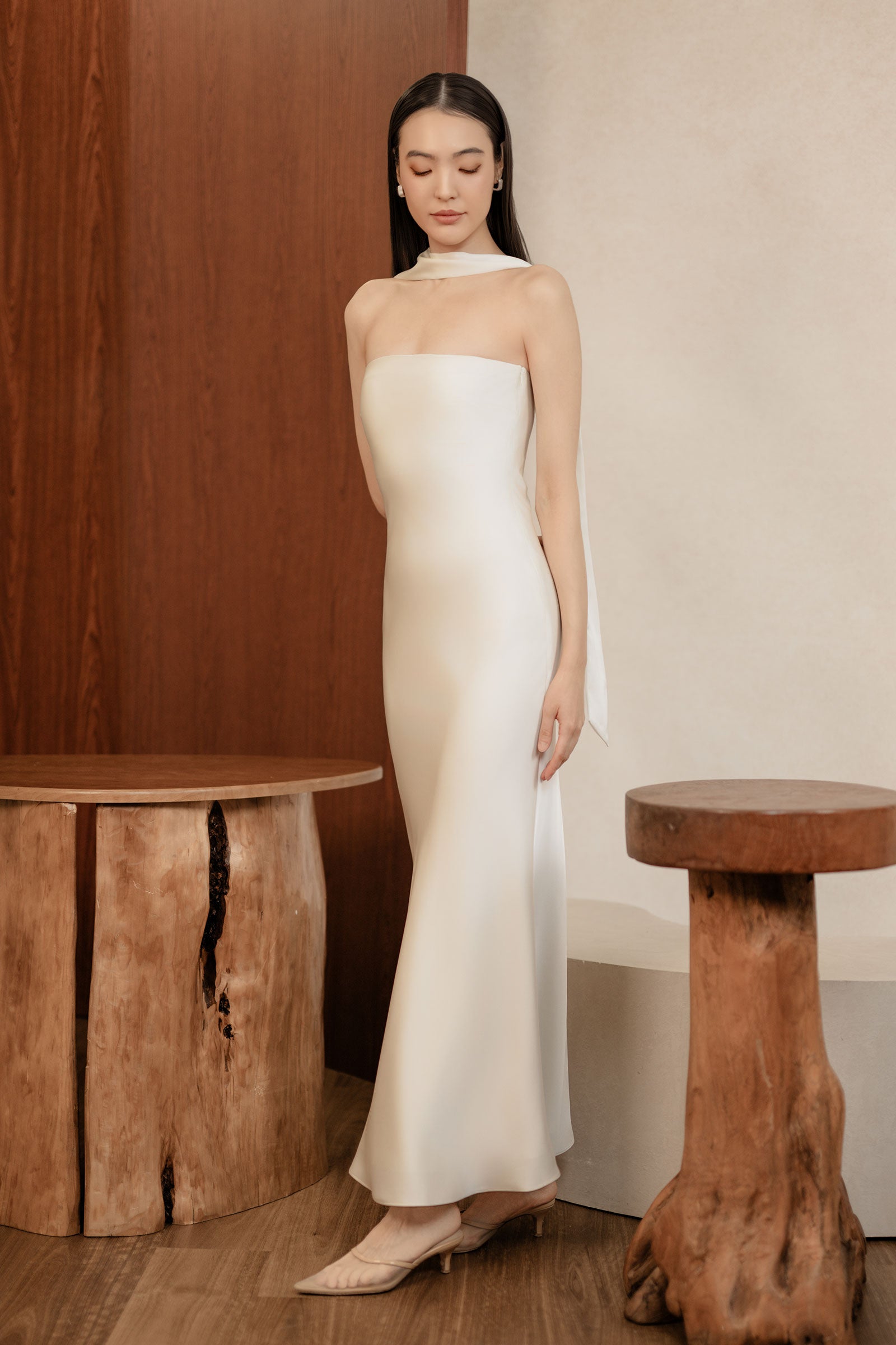 Etoile Scarf Dress (Pearl)