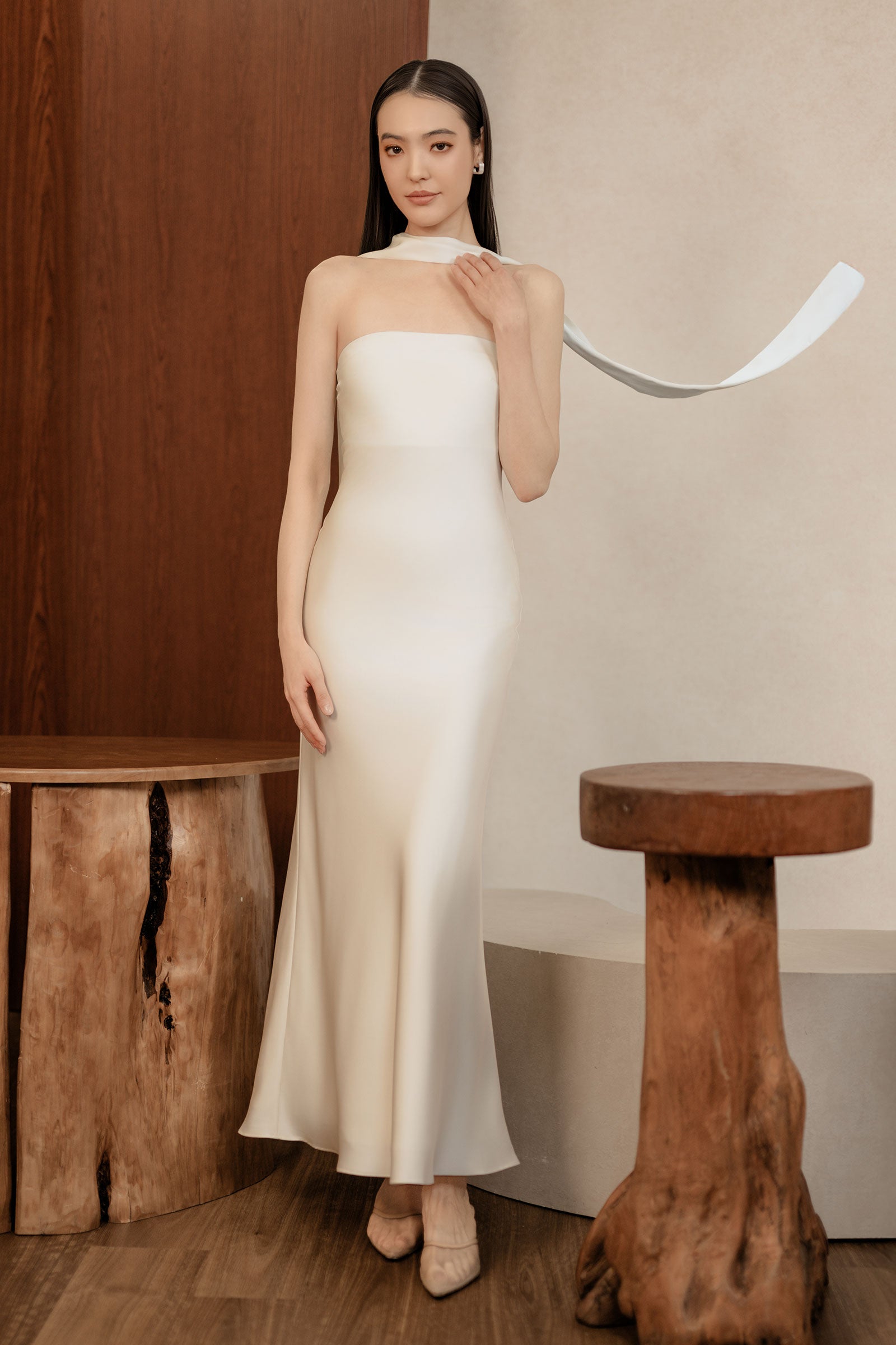Etoile Scarf Dress (Pearl)