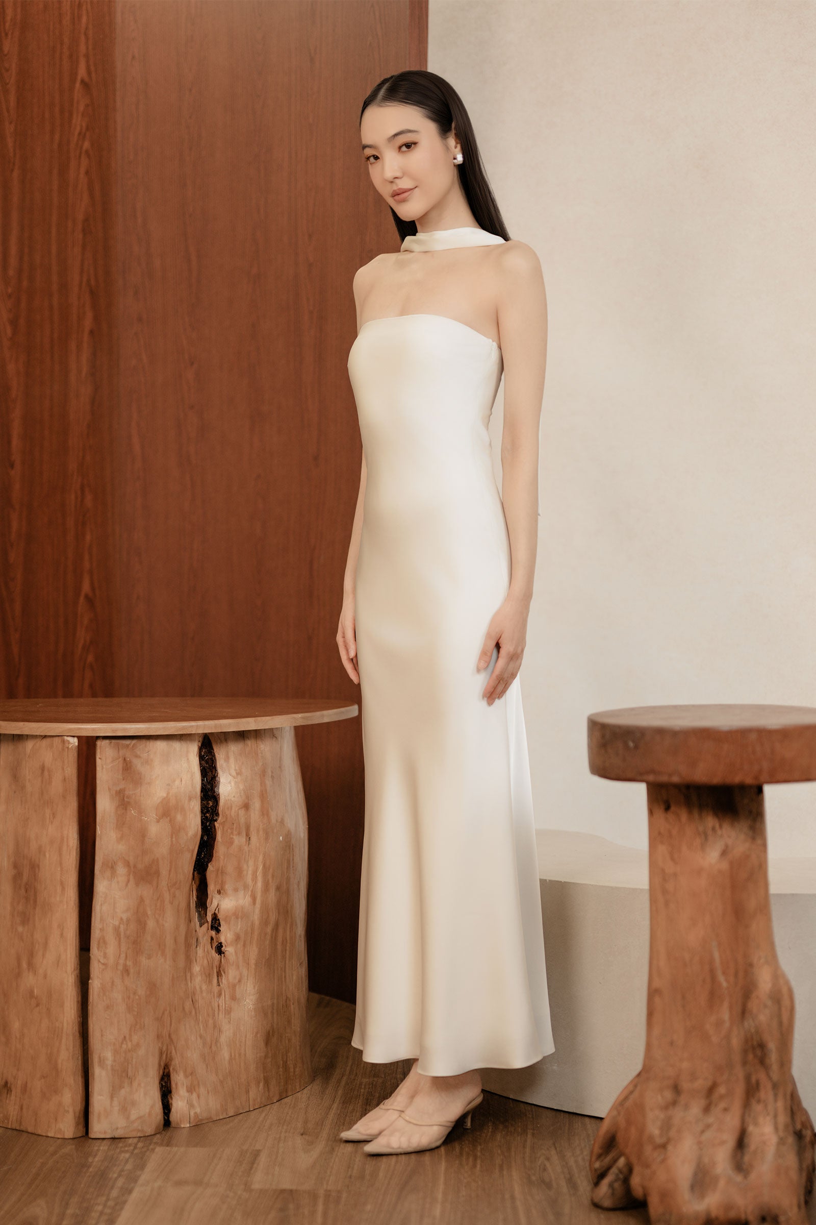 Etoile Scarf Dress (Pearl)