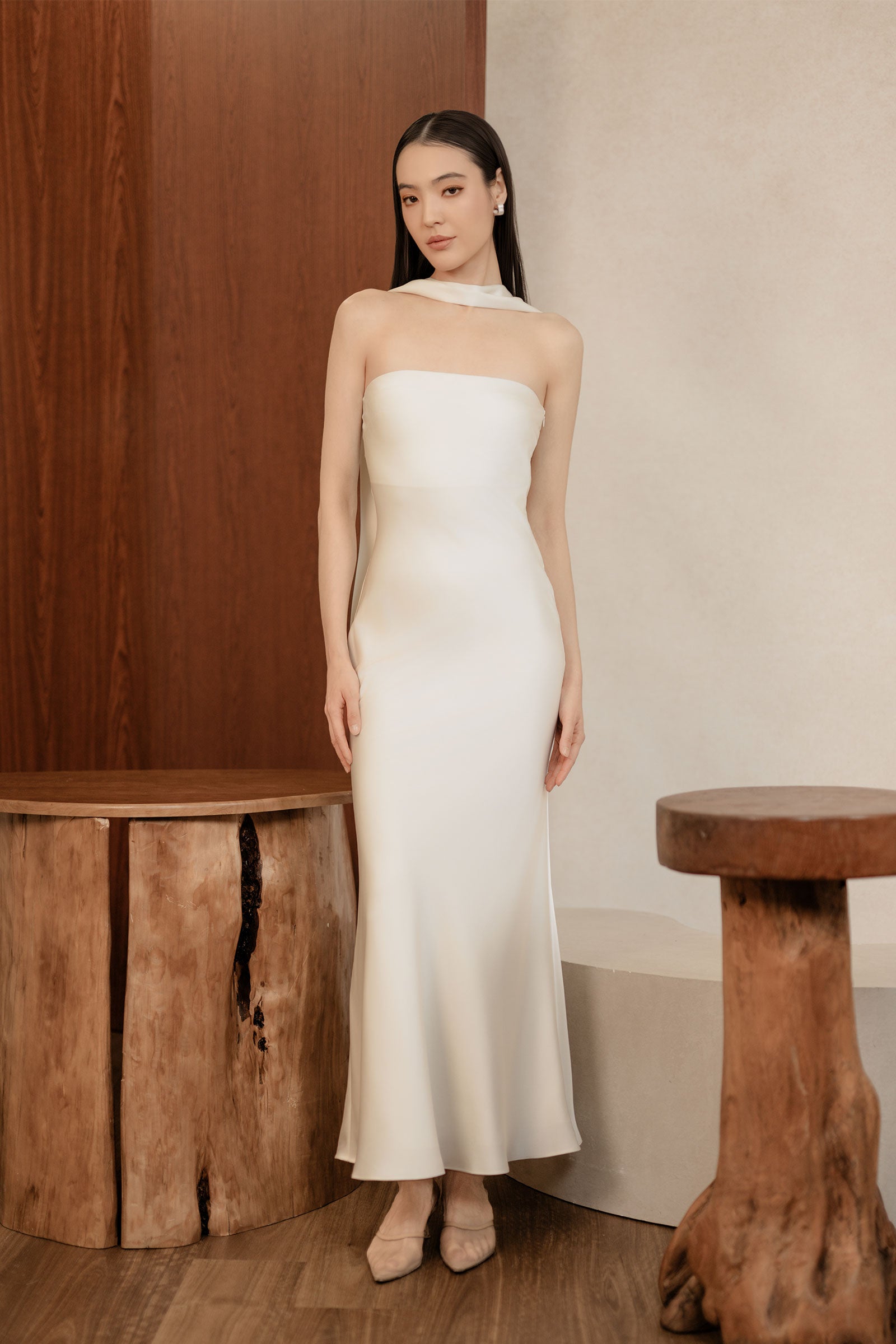 Etoile Scarf Dress (Pearl)