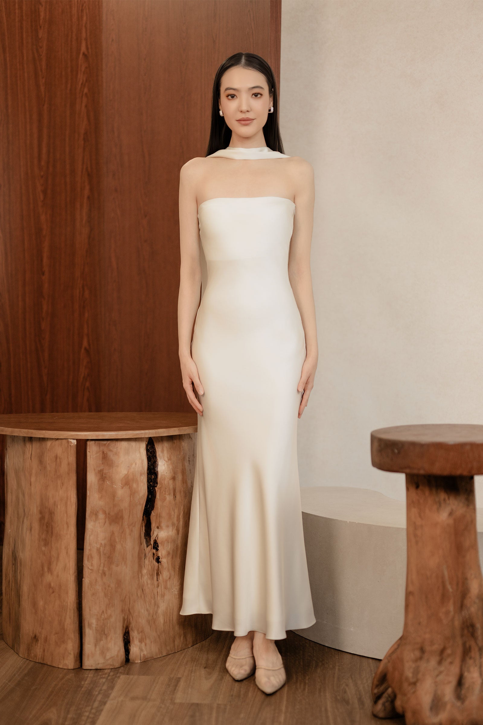 Etoile Scarf Dress (Pearl)