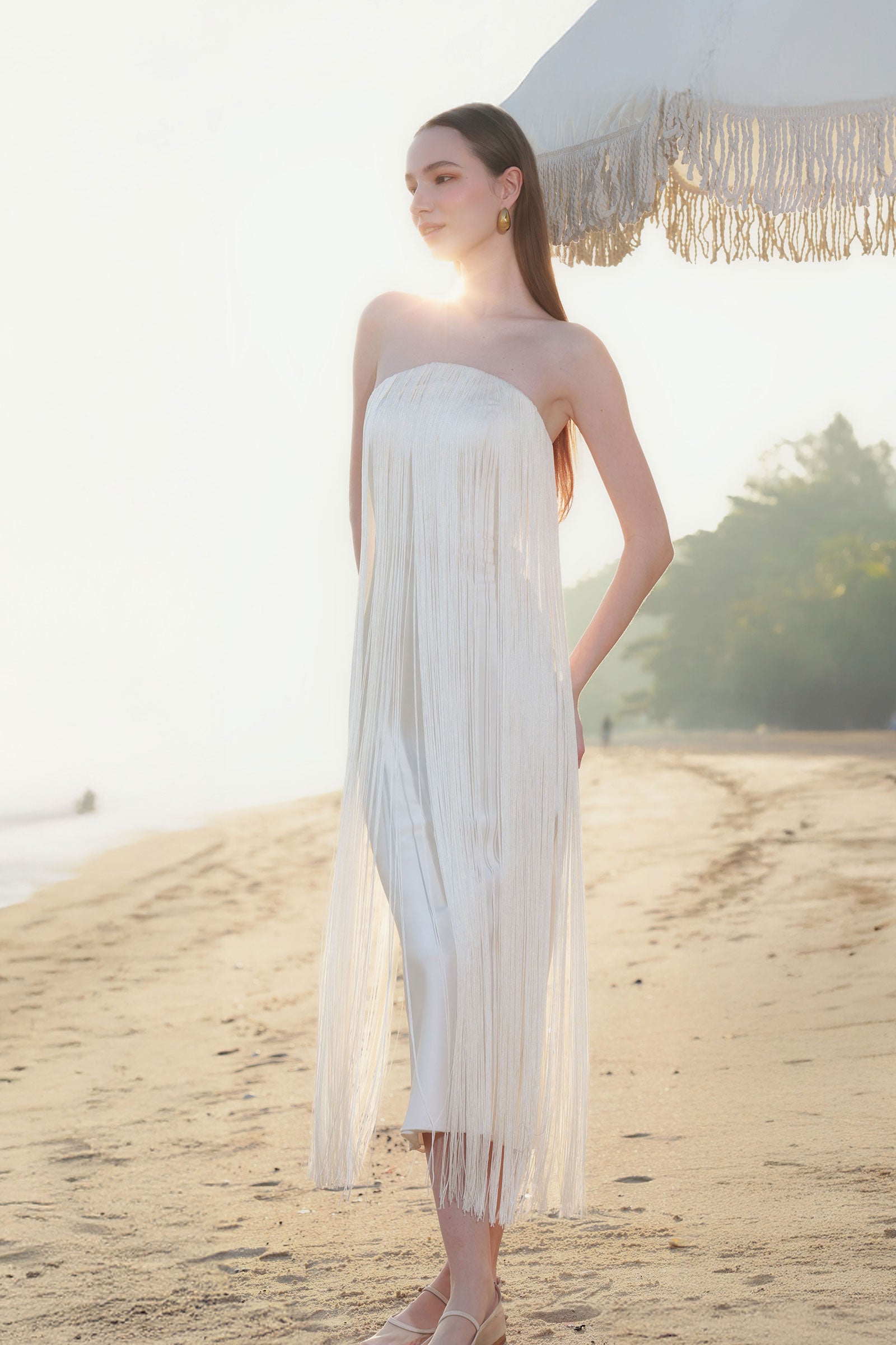 Valeria Tassel Dress (Champagne)