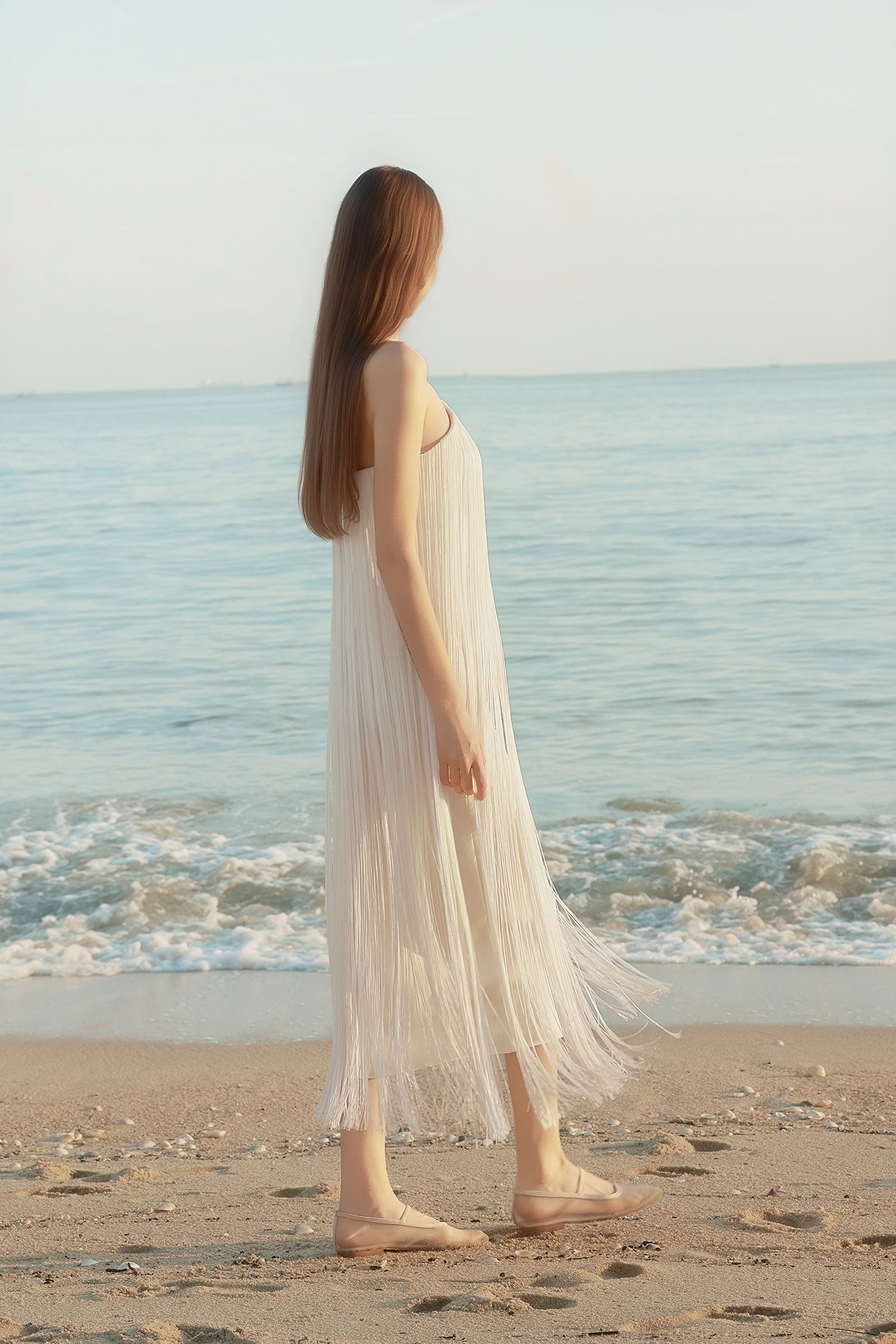 Valeria Tassel Dress (Champagne)
