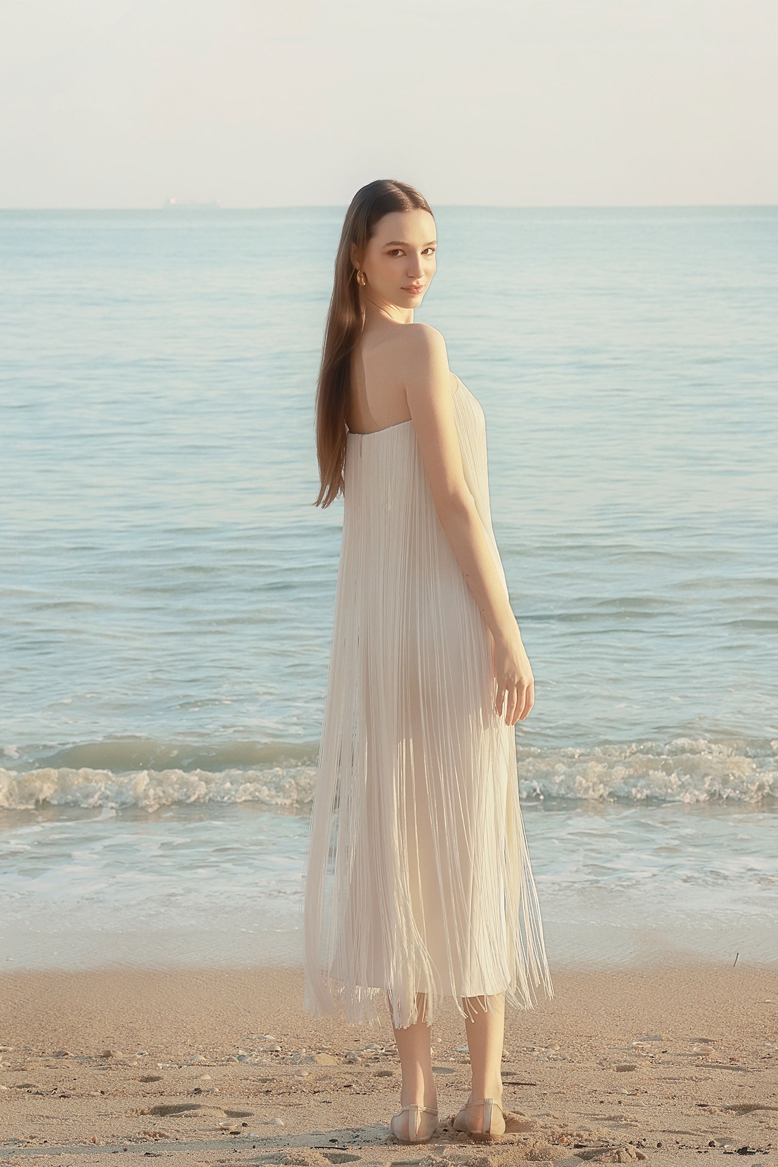 Valeria Tassel Dress (Champagne)