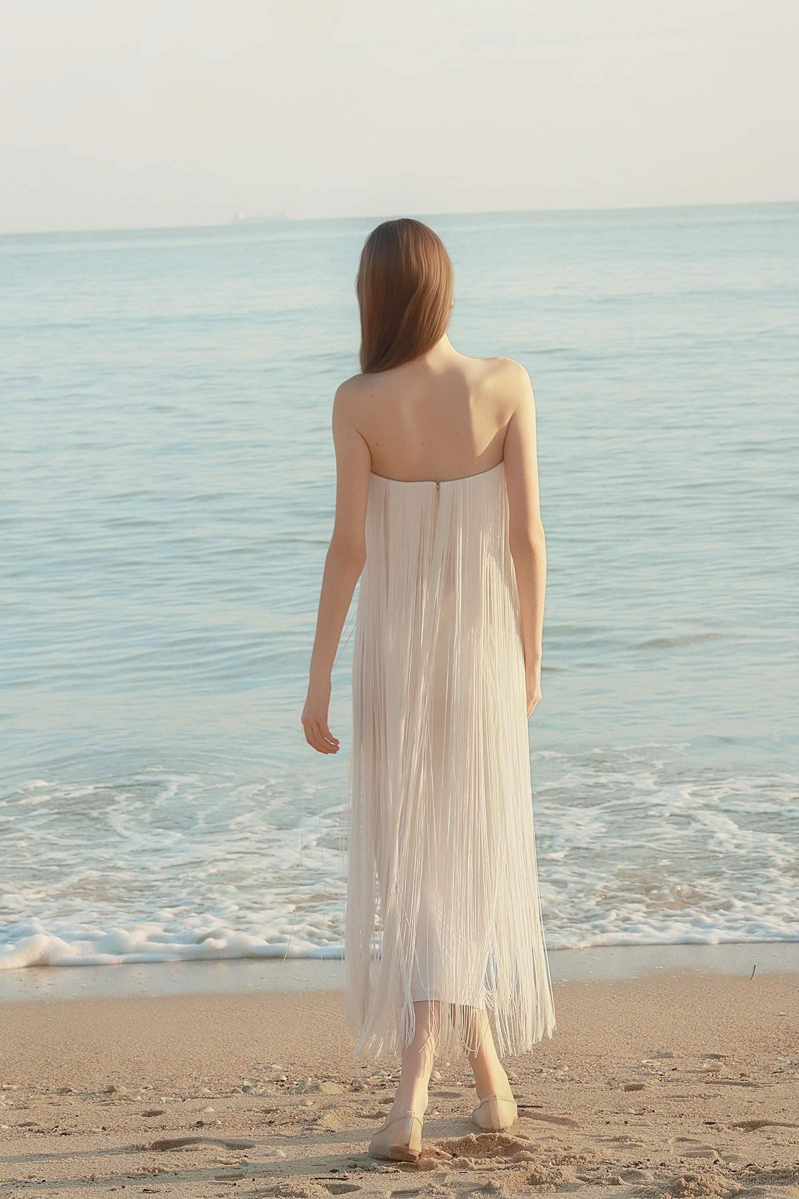 Valeria Tassel Dress (Champagne)
