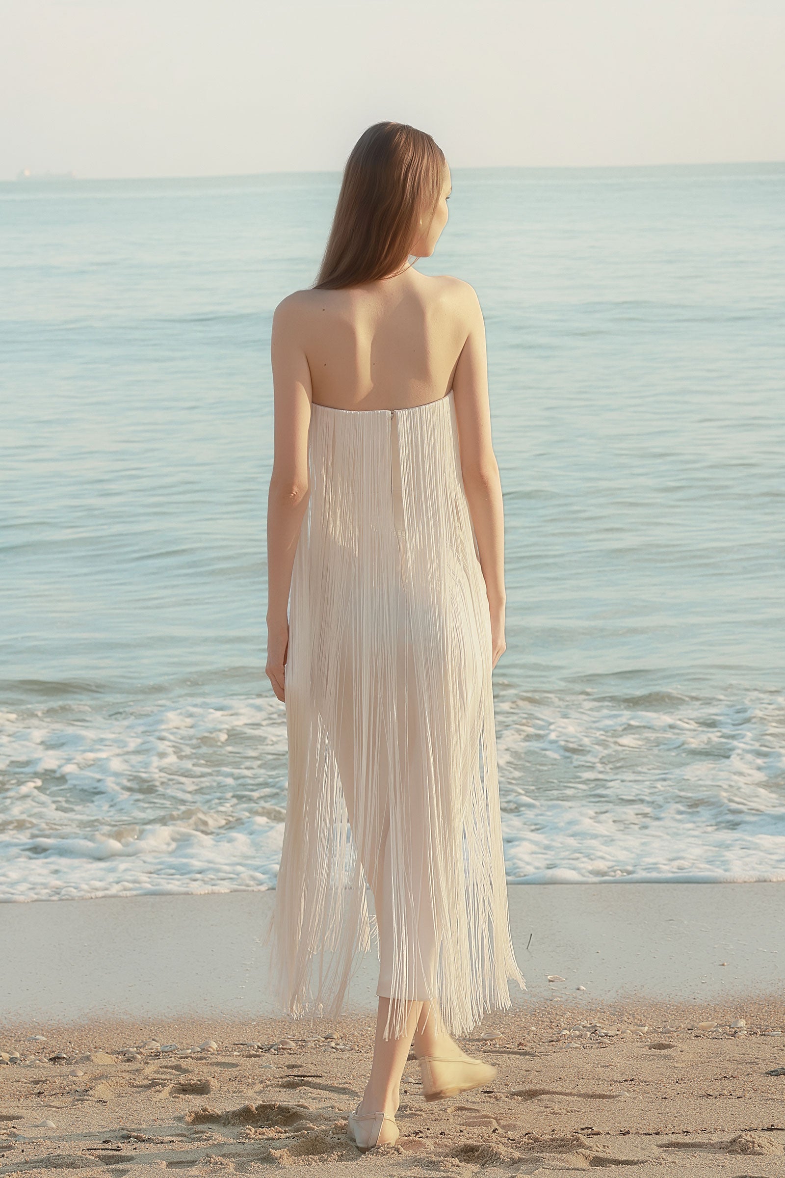 Valeria Tassel Dress (Champagne)