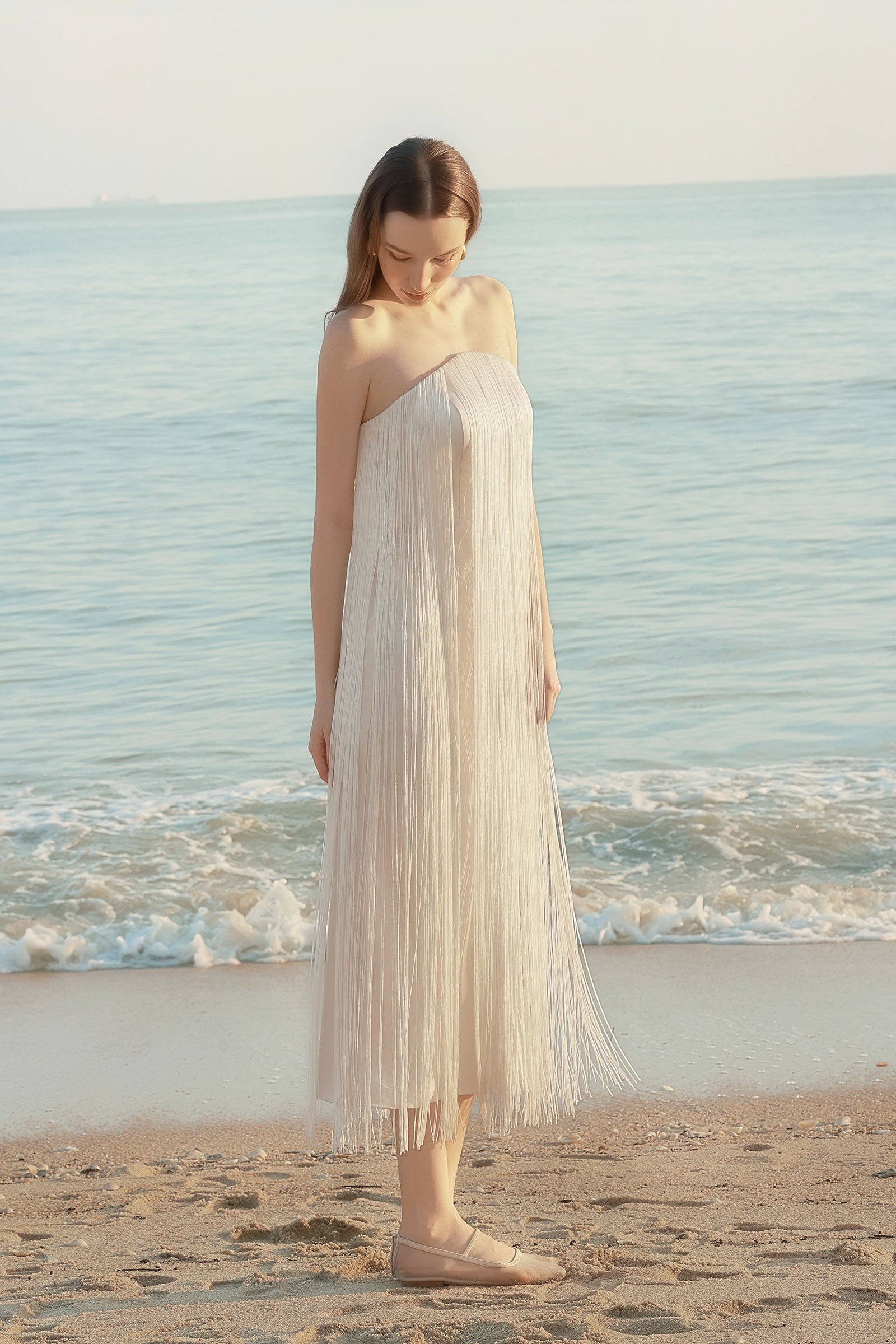 Valeria Tassel Dress (Champagne)