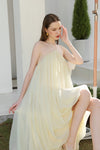 Umia Halter Dress (Butter Yellow)