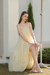 Umia Halter Dress (Butter Yellow)